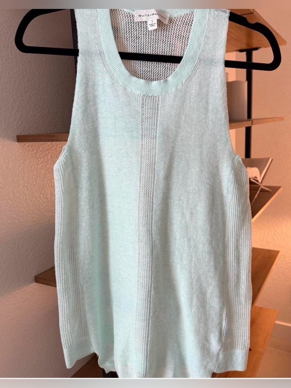 White + Warren open knit tank